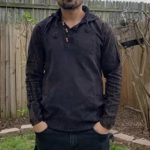 Namaste Stonewashed Unisex Handmade Cotton Fashionable Hippie Casual Organic Hoodie