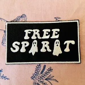 Free Spirit - spooky ghosts iron on patch cool patch for denim vests battle vests denim jackets