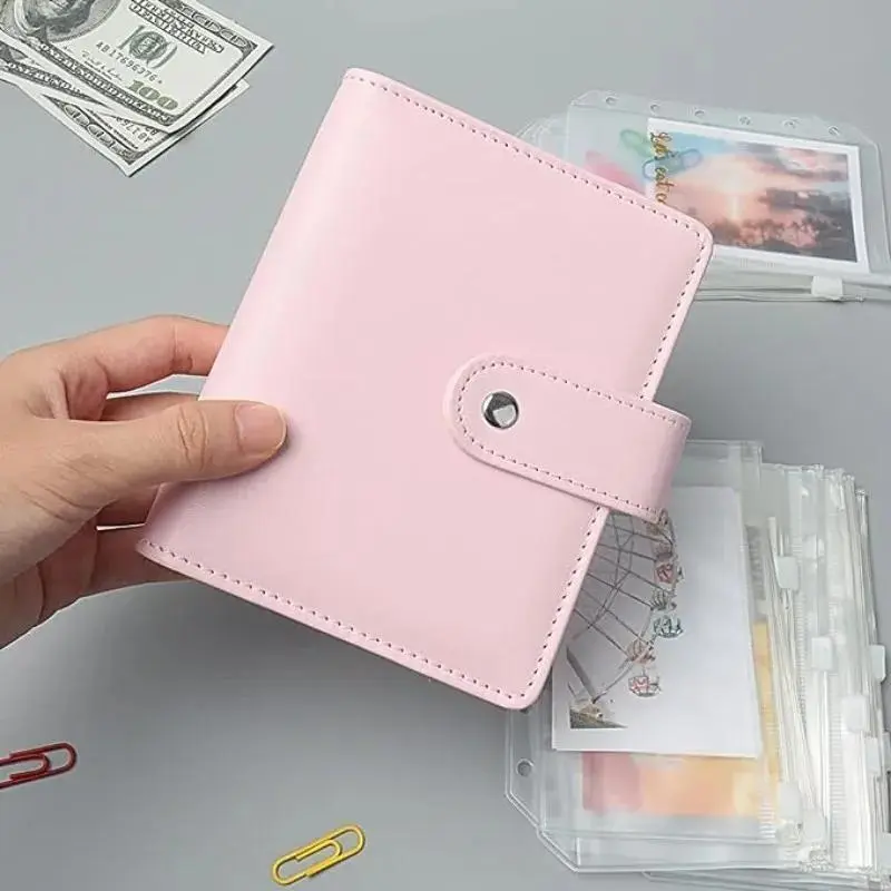 A7 Budget Binder, 1 Count Mini Cash Budget Binder with Zipper Envelope, Compact Size, Versatile Use, Money Saving Organizer, Financial Organization, Money Management, Planner, Stationery Supplies for Home School Office