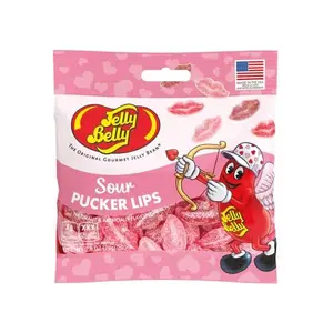 Jelly Belly Valentine Sour Pucker Lips 2.8 oz Grab & Go® Bag