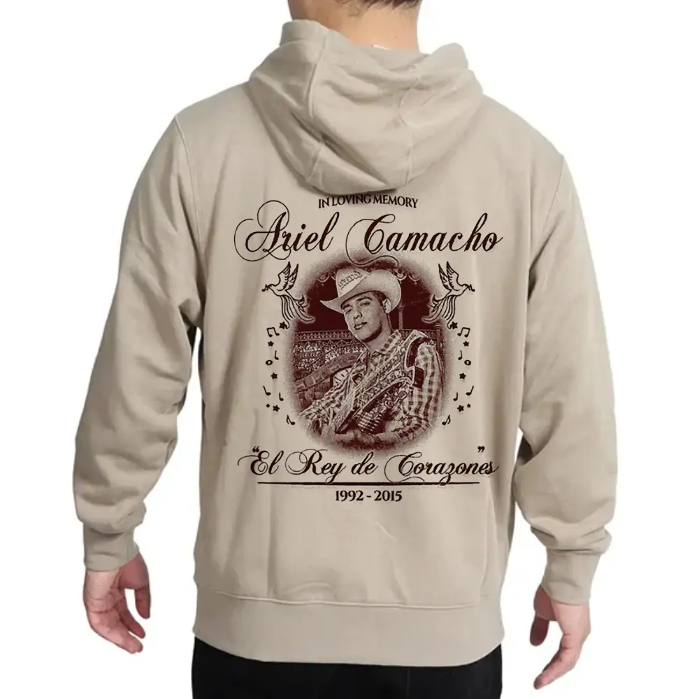 Men's Ariel Camacho Retro Graphic Oversized Crewneck Sweatshirt - Corridos Tumbados, Mexican Heritage Style, Real Vatos Drip, Casual Long Sleeve Tops, Comfortable Loose Fit Unisex Streetwear