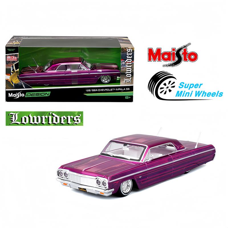 Maisto 1:24 1964 Chevrolet Impala SS Lowriders – Candy Purple – Design Lowriders