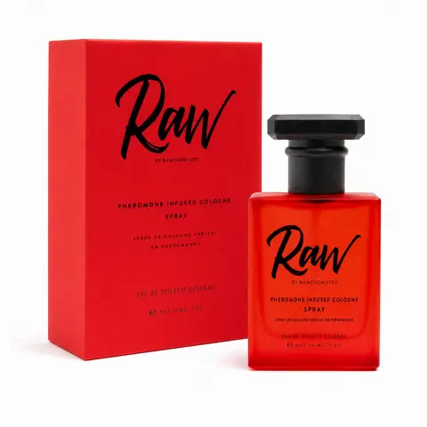 Raw Pheromone Infused Cologne Spray for Men RawChemistry | Alcohol-Free Men's Fragrance | Woody & Spicy Scent with Bergamot, Sichuan Pepper, Vetiver & Patchouli | Signature Pheromone-Infused Blend | Everyday & Date Night Cologne | 30ml / 1oz | Made in USA