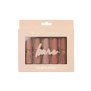 BEAUTY CREATIONS SET “BARE” FIVE PIECE MATTE LIPSTICK SET