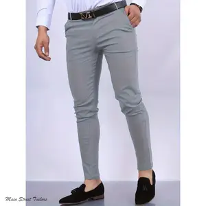 Men's Slim Fit Elegant Slacks, Vintage Style Slightly Stretch Dress Pants for All Seasons Business Banquet Dinner, Old Money Style Casual Menswear Polyester Fabric business casual outfits