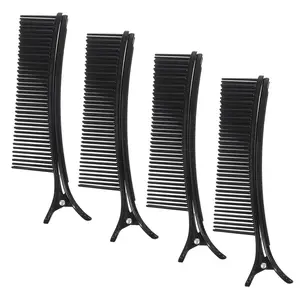 Hair Styling Clips 4 count Black Plastic Sectioning Grip Clips for Salon and Personal Use Hair  Styling Accessories