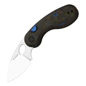 Kizer Microbe M390 Steel Black Camo Carbon Ki2742A1, High Hardness Blade