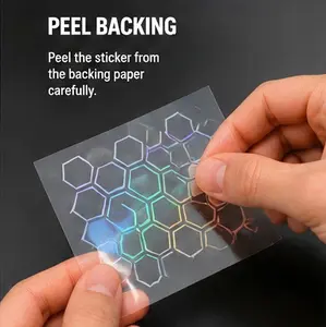 Iridescent hexagonal car sticker that upgrades your ride instantly! Easy to apply reflective strips