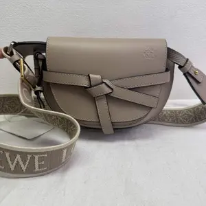 Pre-owned Loewe Leather Shoulder Bags Gate Dual Grey Shoulder Bag T ZY0000353524
