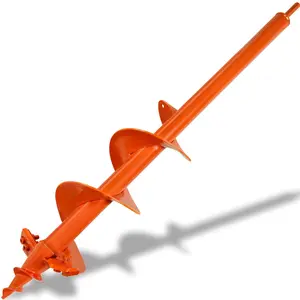 ?4"x24" Auger Drill Bit for Planting - Heavy Duty Garden Auger  Hole Digger with Spiral Double  & 3/8" Hex Drive for  Hole Drilling