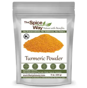 The Spice Way Turmeric Powder - Great Turmeric Root (Curcuma) Fresh for Curries, Soups, Teas, Masala, and Golden Milk | Tumeric Powder for Skin