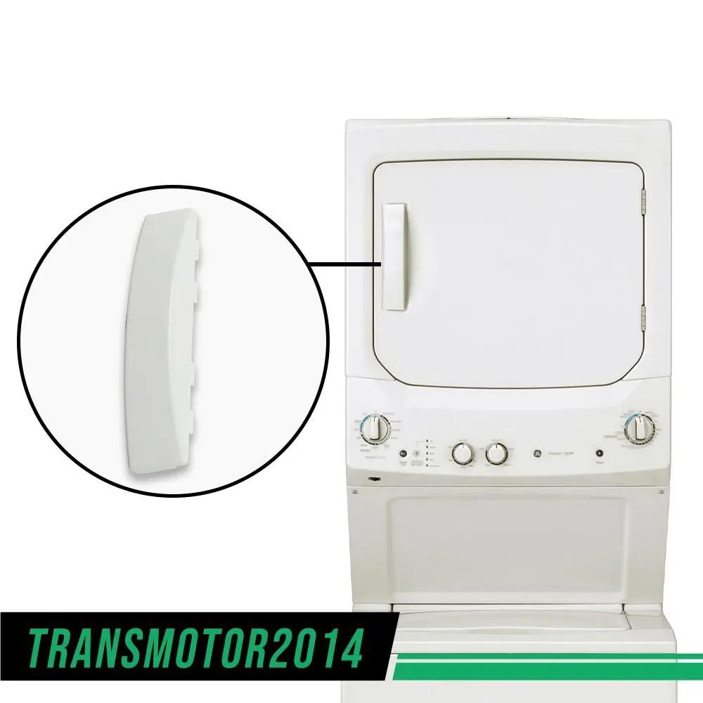 CROSSDESIGN 1PC Solid Door Handle  Fit For GE Dryer Solid Door Handle WE01X30378 WE1M1068 PS1177202 White New