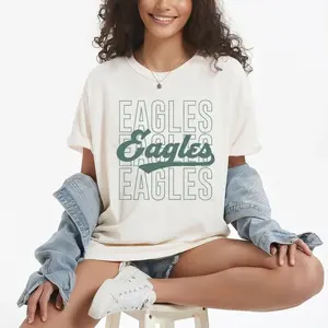 "Eagles" Sports-Inspired Casual Cotton Tee Tshirt Menswear
