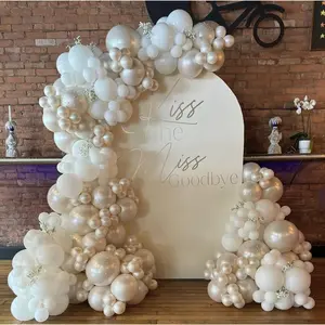 White Balloon Garland Arch Kit  112 count Double Stuffed White Balloons Different Sizes for Wedding Engagement Bridal Shower Birthday  Shower Party Decoration