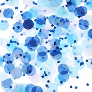 30g Blue Round Confetti, Light Blue, Dark Blue, Thin Paper, Ocean Theme Birthday Party Decor, Table Scatter, Balloon Filler