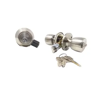 Keck Locks Mobile Home Stainless Steel Exterior Door Lock and Deadbolt Set