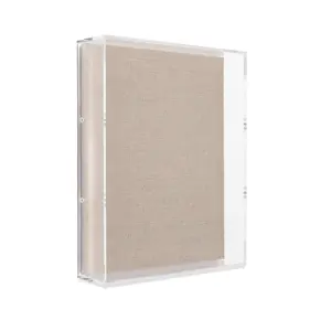24" x 36" x 3" Modern UV-Grade Acrylic Shadowbox with Linen Canvas