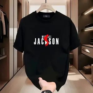 Men's Casual Short-Sleeve Round Neck Streetwear T-Shirt - Menswear Top with Classic Character Silhouette, Street Art Style, Ideal for Collaboration Occasions, Tshirt