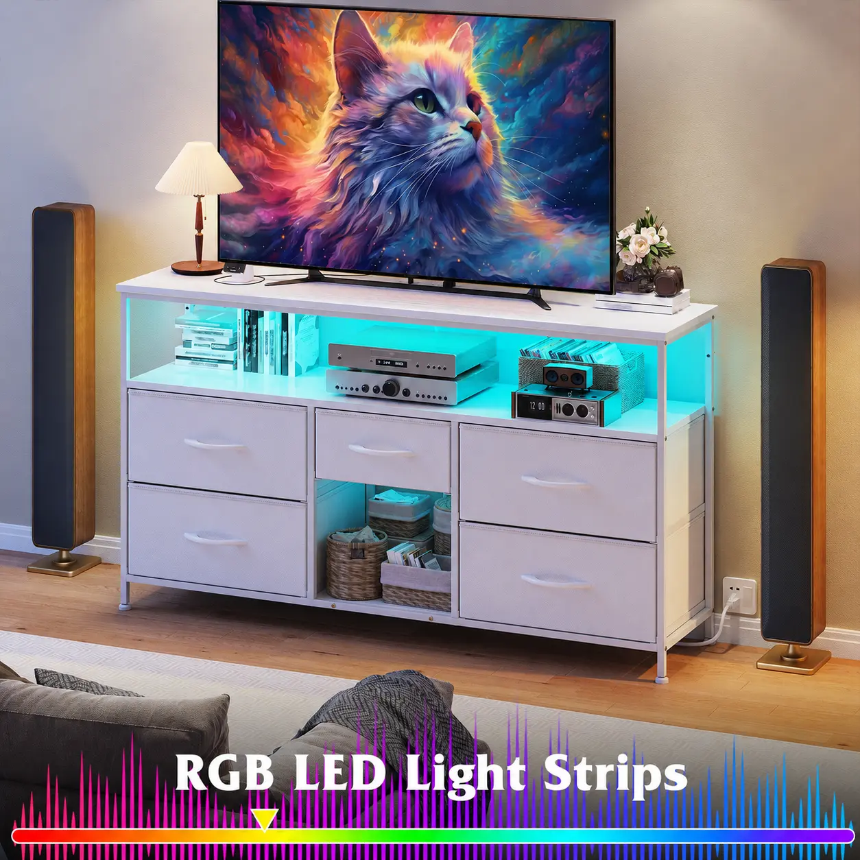 5 Drawer-White(LED)