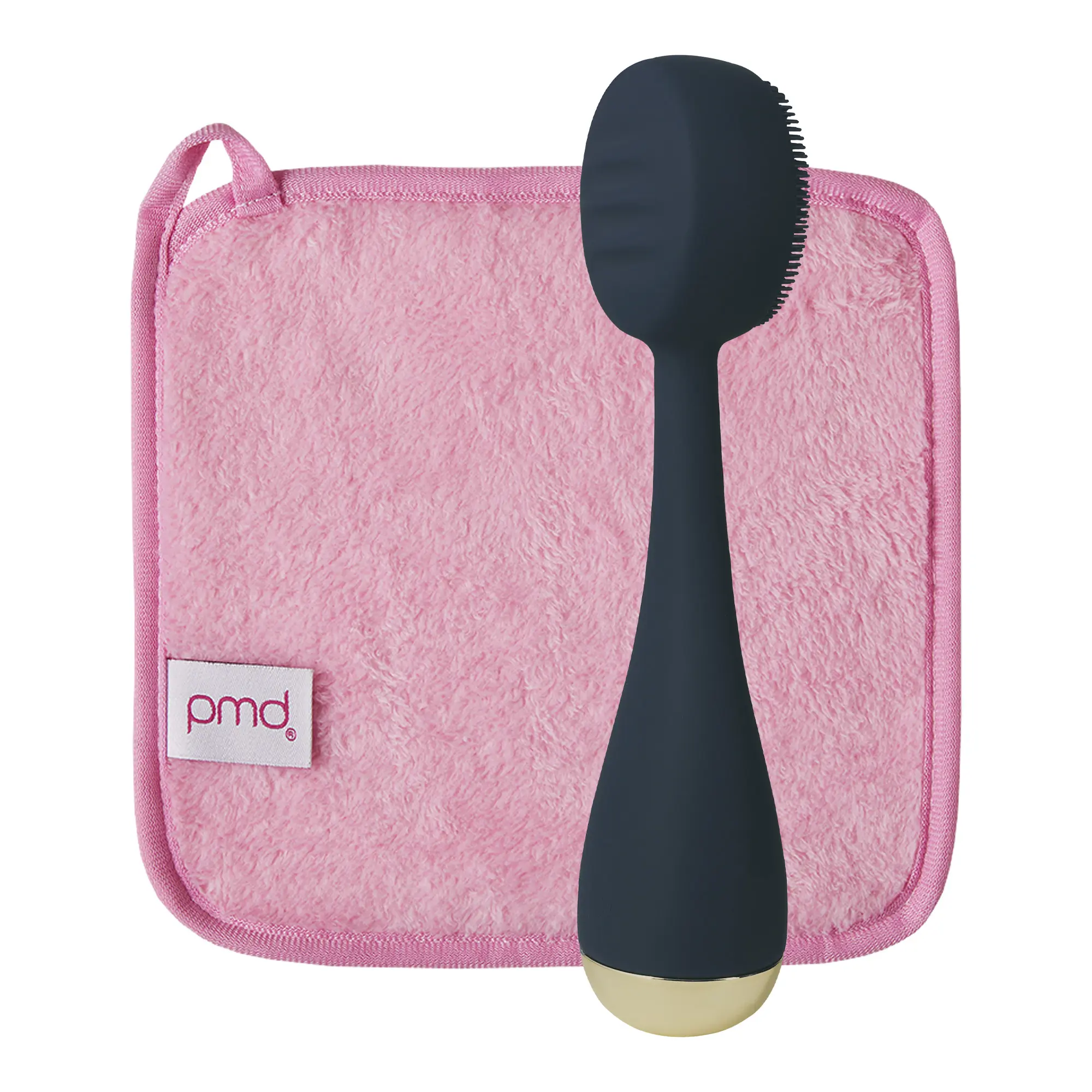 PMD Beauty PMD Clean Smart Facial Silicone Cleansing Brush - Electric Sonic Glow Massager for All Skin Types, Anti-Aging & Deep Cleansing, Dermaroller Alternative, Waterproof & Gentle with Makeup Cloth