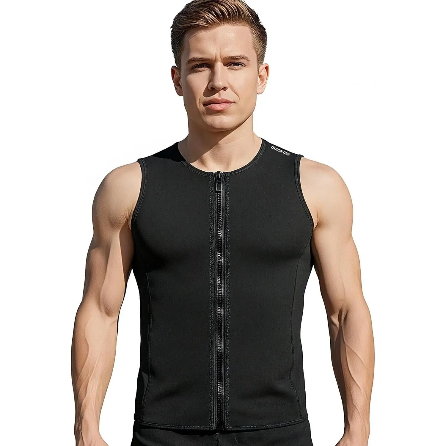 Wetsuit Vest for Men Women, 3mm Front Zipper Neoprene Wet Suit Top | High Stretch, Sleeveless Diving Suit Jacket for Scuba Diving Kayaking Surfing Swimming