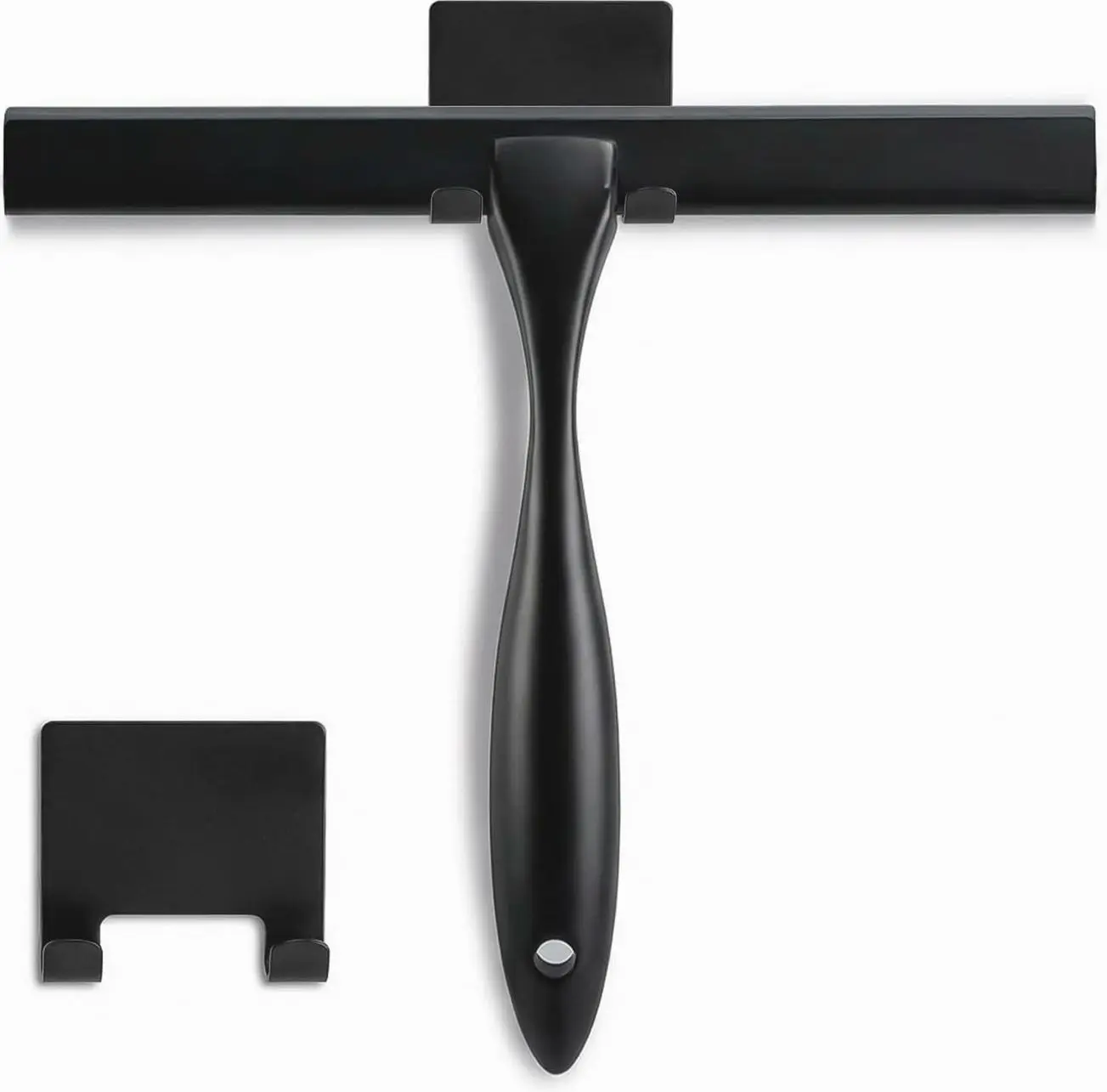 Shower Squeegee, 10-Inch Matte Squeegee, All-Purpose Stainless Steel Squeegee for Bathroom, Shower Doors, Mirrors, Tiles
