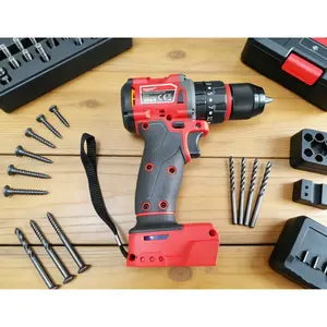 Brushless Cordless Impact Drill Set,  MILWAUKEE Style Power Hand Drill 110V, Compact Portable Dual-Use Drill for Household Woodworking Repair rusted bolt breaking torque