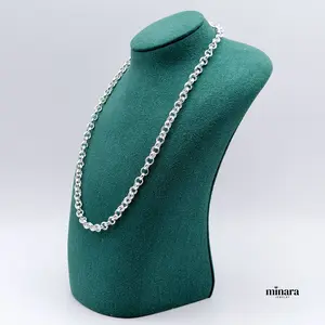 MINARA 950 Silver Rolo Chain 5.75 mm with Extension