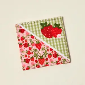 Strawberry Fields Fabric Bookmark