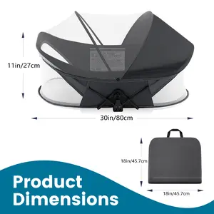 Portable small crib for sleeping in bed, simple sun-protection baby crib for outdoor activities and picnics Crib For Infant Bassinet bassinet for baby toddler bed