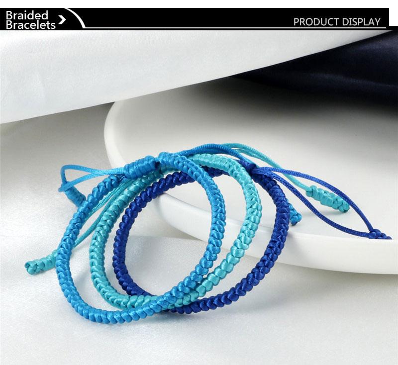 Woven Blue Rope Knots Bracelet