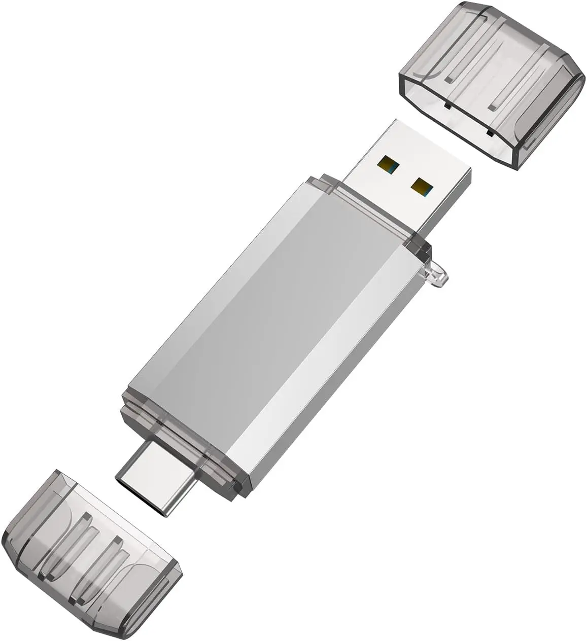 128GB USB C Flash Drive, 2 in 1 USB 3.0 Type C Dual OTG Metal Thumb Drive Jump Drive Memory Stick with  Suitable for USB-C Smartphones, MacBook, Computers and Tablets ()