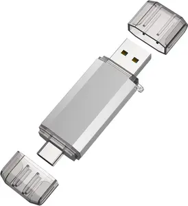 128GB USB C Flash Drive, 2 in 1 USB 3.0 Type C Dual OTG Metal Thumb Drive Jump Drive Memory Stick with  Suitable for USB-C Smartphones, MacBook, Computers and Tablets ()