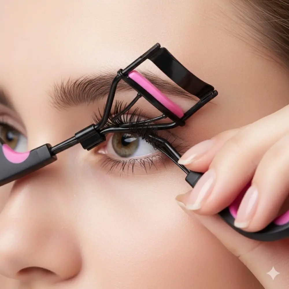 Professional Eyelash Curler Set: Non-Slip Silicone Pads, Pain-Free Curling, Ergonomic Grip, Travel Size, Durable Stainless Steel, Anti-Corrosion, Replaceable Pads. Fits All Eye Shapes, Long-Lasting, Waterproof & Sweatproof Makeup Tool.