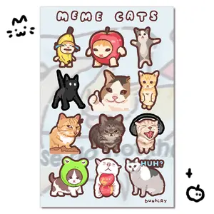 Meme Cats Sticker Sheet Meme Cats Sticker Sheet
