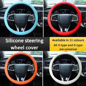 Non slip Steering Wheel Cover Multi Color Auto Decoration Car Cover Fashion Silicone Car Elastic Glove Cover Universal