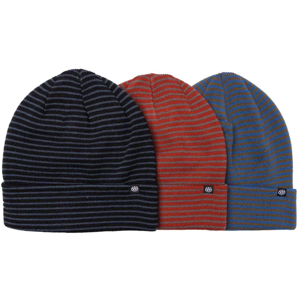 686 Small Stripes Beanie 3-Pack 2023