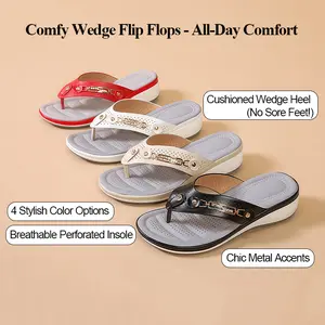 Stylish Elegant Women's Open-Toe Wedge Sandals - Breathable Durable Shoes for Casual Office Events, Beach Weddings & Daily Errands