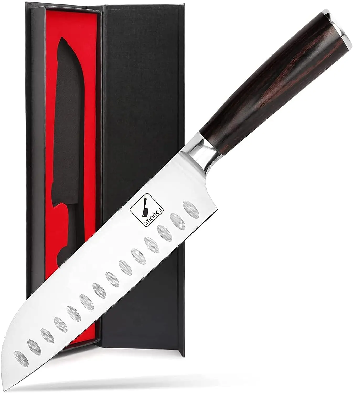 imarku Chef Knife 7 Inch Kitchen Knife Ultra Sharp Santoku Knife ，Kitchen Gadgets 2024,  Best Gifts with High-End Gift Box