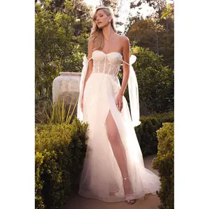 A-Line Corset Wedding Gown By Cinderella Divine -CD964W