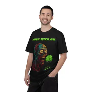 Zombie Apocalypse T-Shirt — 'Rave Til The Grave' Graphic Tee - Horror Halloween T-Shirt - Raver Tee