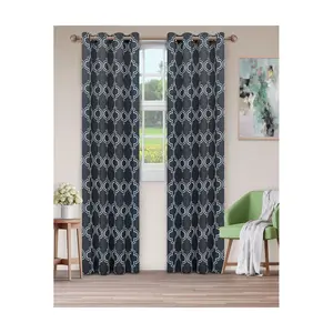 Superior Bohemian Trellis Blackout GrommetCurtains 52x63