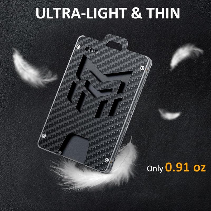 MNGARISTA Retractable Badge Holder, Heavy Duty Badge Reel Keychain with Belt Clip, 3K Carbon Fiber ID Card Holder Lanyard with 32.26" Retractable Key Chain, Black