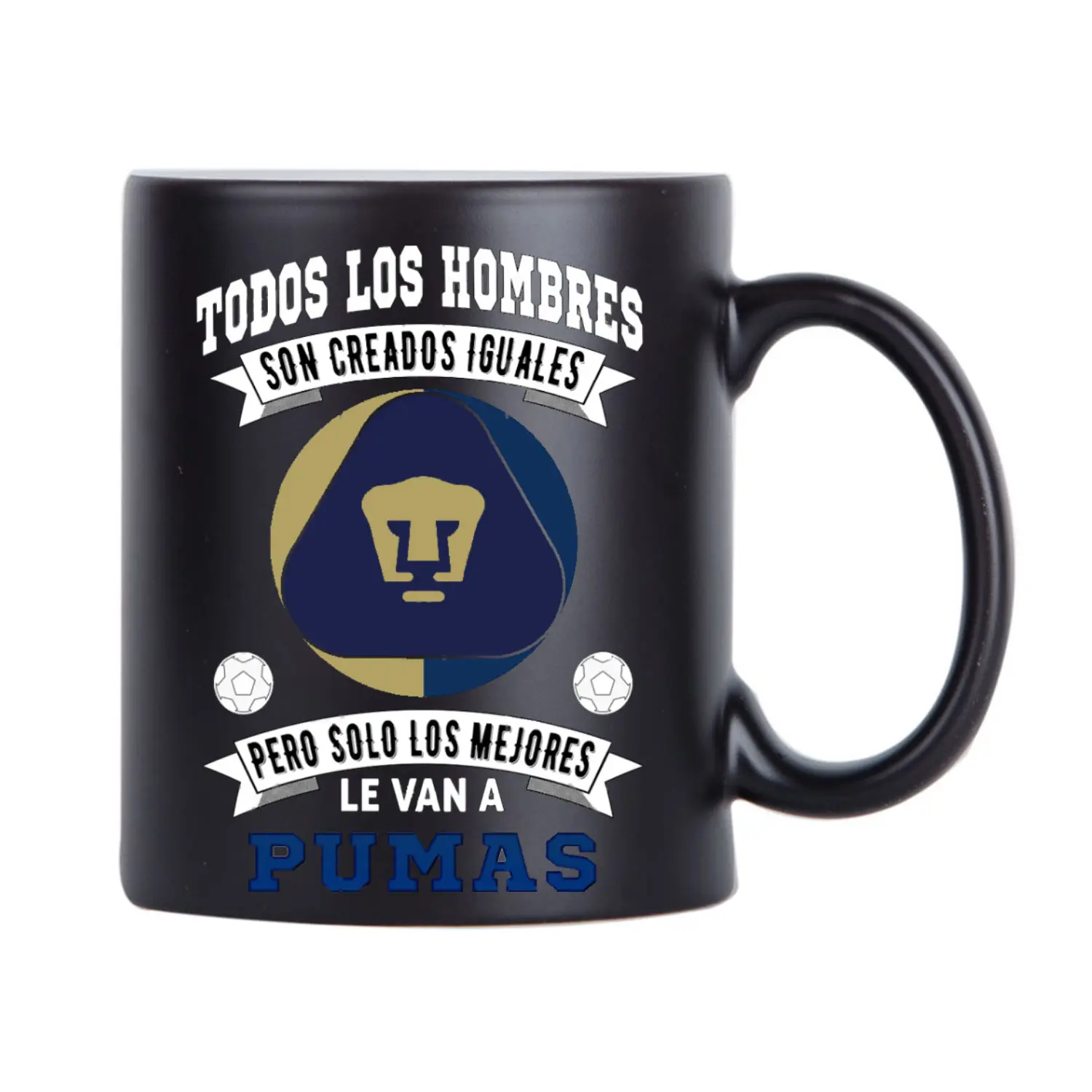 Black Pumas Fan Mug, Football Supporter Cup, “Solo Los Mejores” Fan-Inspired Gift for Men, Ceramic Coffee & Tea Mug