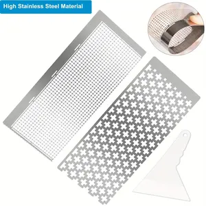 Diamond Painting Tool Set, 3-Piece Kit with 2 Different Grid Rulers and 1 Scraper, Diamond Art Sticker Application Tools