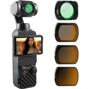CPL&ND Filters Set Compatible with DJI  Pocket 3 Creator Combo Accessories Kit  4 Pack CPL ND16 ND64 ND256 Camera Neutral Density Polarizing Filters HD Optical  Frame