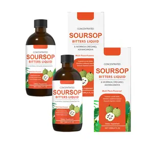 [SAVE WITH 3-PACK] Soursop Bitters Liquid Herbal Supplement - 120ml Plant-Based Formula with Ashwagandha, Ciguo, Pomegranate, Soursop Leaf & Carambola for Detox Support, Gut Health, Immune Boost & Energy Balance Daily Dietary Wellness