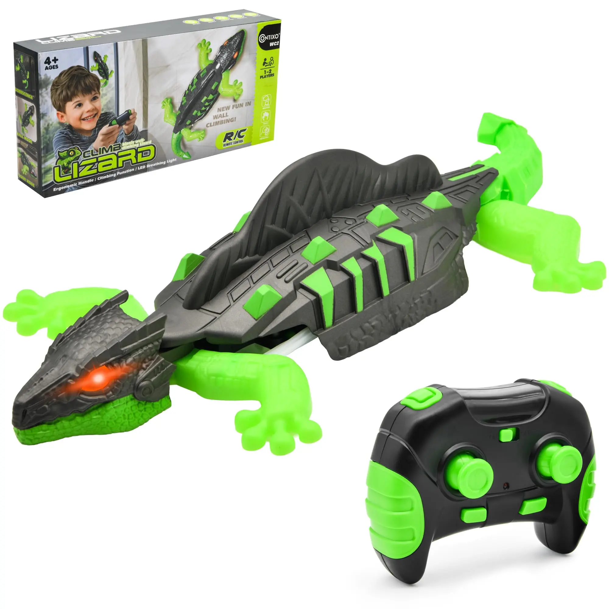 Contixo WC2 Wall Climbing Lizard RC Toy for Kids Real Wall and Floor Crawling