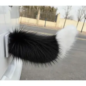 Cute Electric Wagging Plush Tail for Car  Remote Control Moving Fox Tail Decoration Universal for Scooter Motorcycle Car