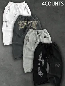 Men's & Women's Casual Activewear Joggers 4-Pack, Comfortable Drawstring Design, Soft Fabric, Perfect for Hiking & Outdoor Activities